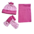 Hat, Scarf, Gloves Fleece Set